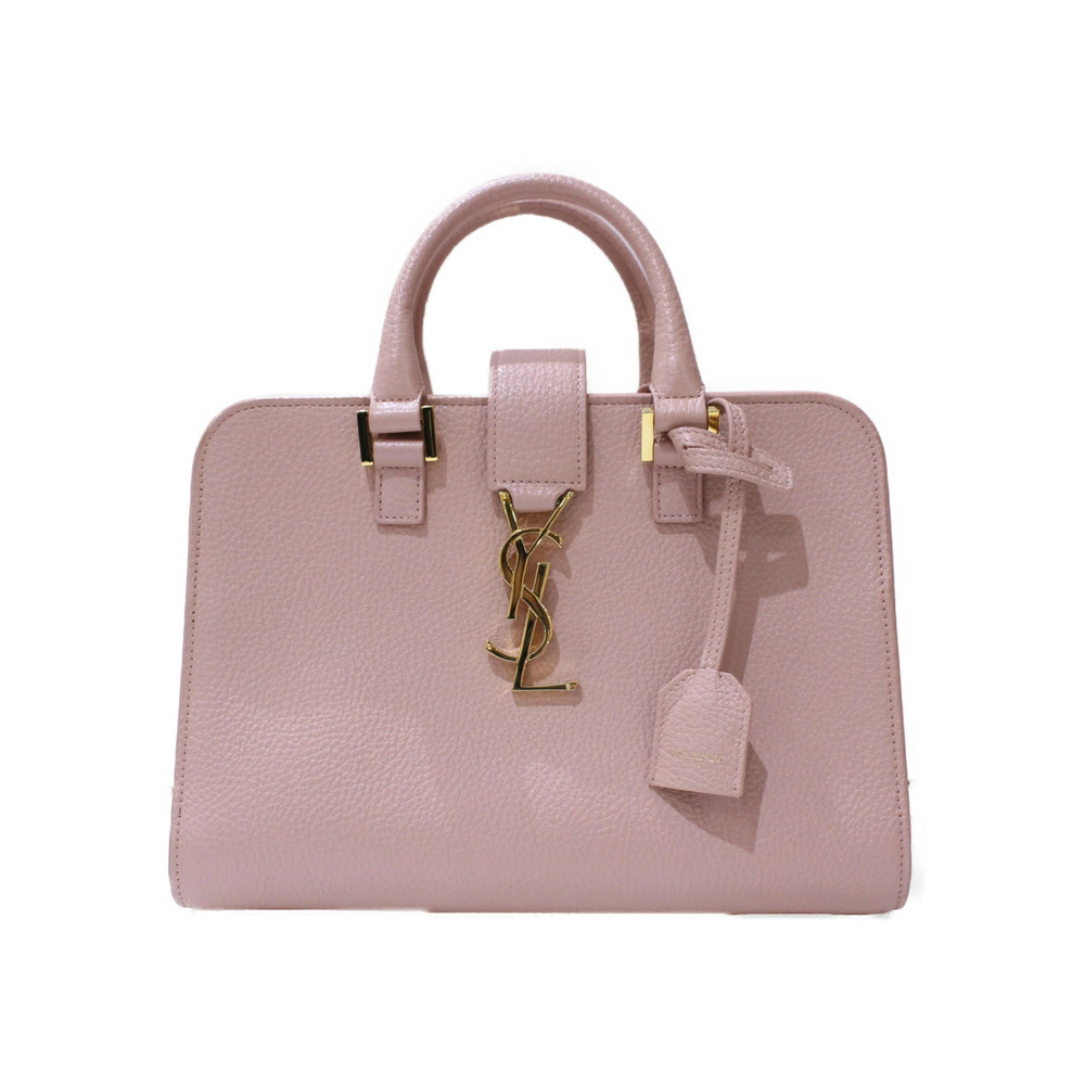 SAINT LAURENT Baby Cabas Leather Pink 2way Shoulder Bag
